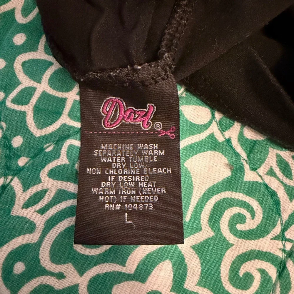 Dazl Girls Black Checkered Stripe Short Sleeve Hooded Crop Top Size L